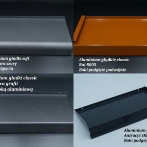 Parapet aluminium gładki grubości 1 mm
